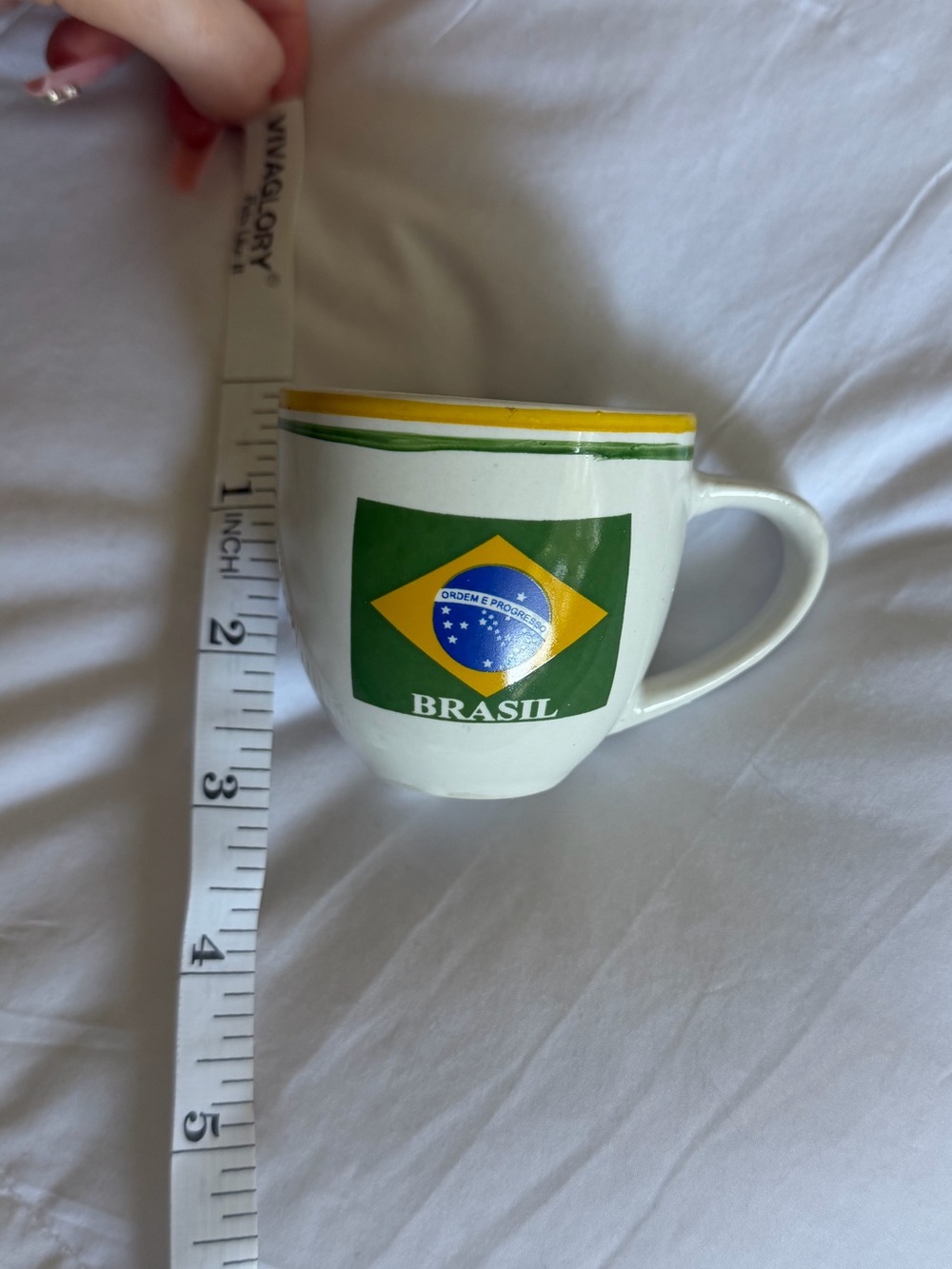 ☕️Hand Painted Brasil Demitasse Mini Espresso Cup